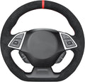 MEWANT Hand Stitched Steering Wheel Cover Wrap for Chevrolet Camaro 2017-2022 Steering Wheel Accessories for Chevrolet Camaro 2017-2022