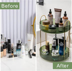shuang qing Rotating Makeup Organizer for Vanity, High-Capacity Skincare Make Up Storage Perfume Organizers Cosmetic Dresser 