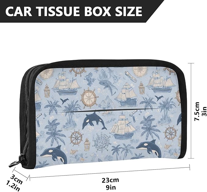 Car Tissue Holder Car Visor Organizer Tissue Box Holder for Car Sun Visor Organizer with Car Vehicle Accessories Essentials Interior for Women Men Aiguy000_seamless_pattern_a_whimsical_wallpaper_desig