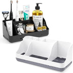Bathroom Counter Organizer and Storage, 7 Slots Detachable Toothbrush Holders for Bathrooms, Anti-Slip Electric Toothbrush an