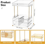 SNSLXH 4 Drawers Makeup Organizer - 4 Tier Makeup Storage, Cosmetics Organiser, Ideal for Cosmetic, with Drawers for Countert