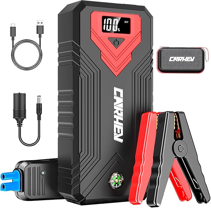 3000A Jump Starter, 24000mAh Car Battery Jump Starter (up to 8.0L Gas and 8.0L Diesel Engine) Battery Jumper Starter
