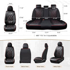 Coverado Car Seat Covers Full Set, Seat Covers for Cars, Front Seat Covers and Back Seat Cover Waterproof Leather Automotive 
