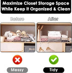 Shelf Dividers, 8 Pack Closet Organizers and Storage, Metal Closet Dividers Shelf Organizer for Wood Shelves, Linen Closet Or