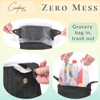 Creathing Car Trash Can [Touring Edition] - Removable Liner - 100% Leakproof, Odor Control Lid, Hanging Garbage Bin for SUV, Truck, Car (2 Gal, Black)