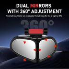 2PCS Car Blind Spot Mirrors, Double-Sided 360° Adjustable Rotating Rear View Mirror, HD Glass Wide Angle Auxiliary Blindspot Mirror, Universal for Most Car