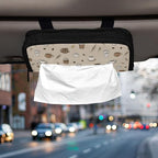 Car Tissue Holder Car Visor Organizer Tissue Box Holder for Car Sun Visor Organizer with Car Vehicle Accessories Essentials Interior for Women Men Beige Coffee Cup Wheat