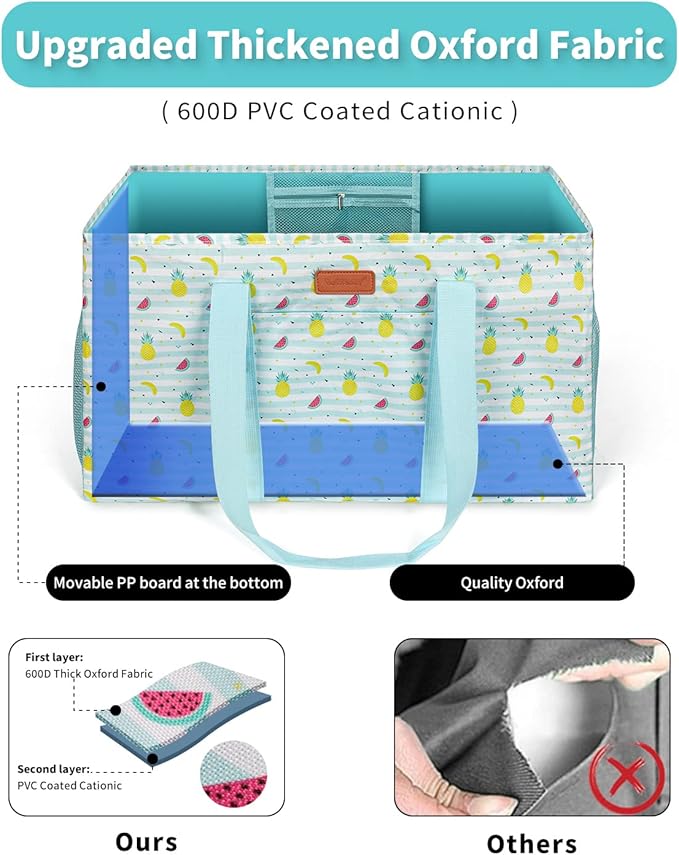 WONDAY Beach Tote,Utility Tote, Extra Large Utility Tote Bag, Reusable Grocery Bags Foldable, Large Tote Bag With Handles Shopping Bags for Beach, Groceries, Picnic, Laundry