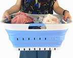 SAMMART 42L (11 gallon) Collapsible Plastic Laundry Basket - Foldable Pop Up Storage Container/Organizer - Space Saving Hampe