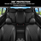 FLORICH Seat Covers Full Set, Leather Seat Covers for Cars, Waterproof Car Seat Protector Breathable, Front and Rear Seat Cov