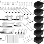 Ultimate 121-Piece Pegboard Hooks Set, Pegboard Accessories with Metal Hooks, Durable Peg Board Organizer Accessories, Pegboa