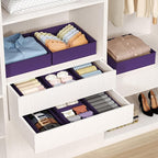 DIMJ Drawer Organizer Clothes - 20 Pack Closet Drawer Organizer Bins for Baby Clothes Storage, Fabric Dresser Organizer for N