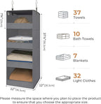 GRANNY SAYS 4-Shelf Hanging Organizer, Closet Hanging Shelves, Closet Hanging Storage Organizers, Organization for Bedroom, L