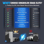 Ediag Elite KINGBOLEN Bluetooth OBD2 Scanner, Lifetime NO Cost Update Bidirectional Scan Tool for iOS & Android, Wireless Full