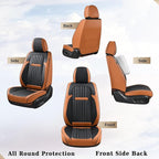 Coverado Car Seat Covers Front, Seat Covers for Cars, Waterproof 2-Pack Car Seat Cushions, Leather Carseat Seat Protectors, U