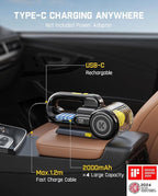 Fanttik Fold V10 APEX Pivot Cordless Car Vacuum, 17000Pa Handheld Vacuum Suction Power, Smart LED Display, Portable for Car H