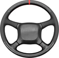 MEWANT Steering Wheel Cover for Chevy Silverado 1500 Astro Blazer Kodiak S10 Made of Shiny PU Carbon Fiber Faux Leather