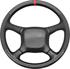 MEWANT Steering Wheel Cover for Chevy Silverado 1500 Astro Blazer Kodiak S10 Made of Shiny PU Carbon Fiber Faux Leather