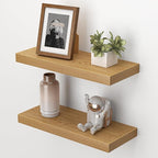 Heimlove Floating Shelves for Wall,16 inchs Shelf for Small Bathroom,Mounted Storage & Display Wood Shelves for Bedroom,Livin