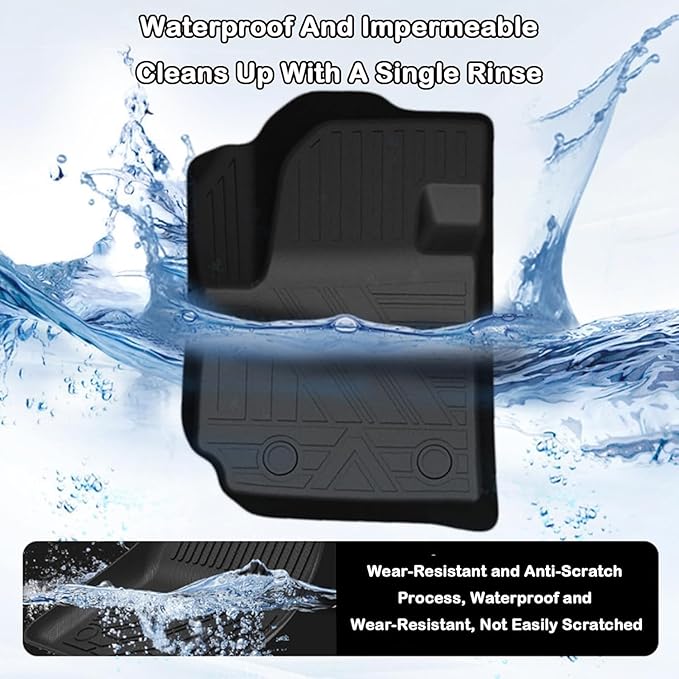 All Weather Floor Mats Compatible with 2015-2019 Hyundai Sonata, 3D TPE Rubber Full Cover Protection Car Mats Full Set Liners Black (2015-2019 Sonata)