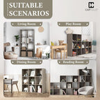 CAPHAUS Sturdy Room 13-Inch Cube Storage Organizer Shelf, with Extra Thick Exterior Edge, Open Storage Shelf Divider, Bookcas