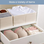 Criusia Drawer Organizer Clothes, 24 Pack Underwear Drawer Organizers, Foldable Closet Organizers and Storage Dresser Drawer 