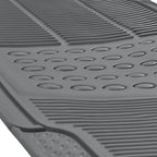 BDK Original ProLiner 3 Piece Heavy Duty Front & Rear Rubber Floor Mats for Car SUV Van & Truck, Gray - All Weather Floor Protection with Universal Fit Design