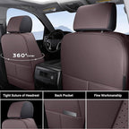 Coverado Chevy Silverado Seat Covers, Faux Leather Seat Covers Fit for Chevy Silverado GMC Sierra 2007-2026 1500, 2015-2026 2