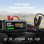 Hulkman Alpha85,Space Gray,2000A 74Wh Smart Jump Starter,12V Portable Car Battery Booster with 3.3" Display,USB-C Power Pack,5-Mode Flashlight,Jumper Cables for up to 8.5L Gas/6.0L Diesel