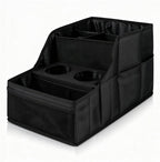 Car Seat Organizer Backseat and Passenger Seat Organizer with 9 Compartments 2 Cup Holders Car Organizer Front Seat Storage for Travel Kids，Black