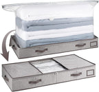TAILI Under Bed Vacuum Storage Bags for Comforters and Blankets, Save 80% Space, Large Capacity Foldable Cationic Storage Box
