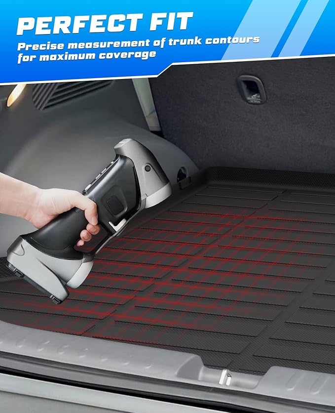 Sunsdrew Cargo Liner for 2022 2023 2024 Hyundai Ioniq 5 Accessories TPE Cargo Mat All Weather Odorless Anti-Slip Rear Cargo Tray Heavy Duty Trunk Mat Black Trunk Floor Liners