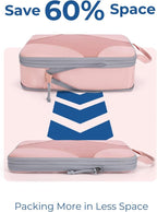 BAGSMART Compression Packing Cubes for Travel, Compressible Luggage Organizer for Cruise Ship, Lightweight Travel Essentials 