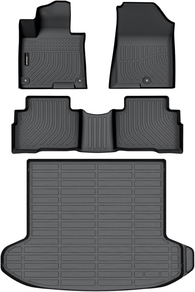 Auxko All Weather Floor Mats Cargo Liner Fit for Kia Sportage Hybrid 2023 2024 2025 (Not PHEV) TPE Rubber Sportage Accessories All Season Guard Odorless Anti-Slip Cargo Liner