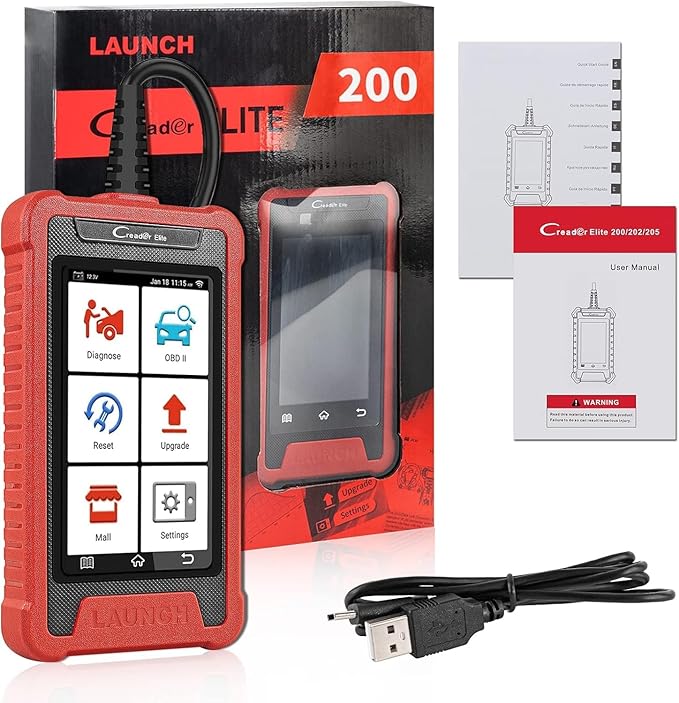 Launch Creader 200 OBD2 Scanner 2025 Engine/ABS/SRS/Transmission Car Diagnostic Scan Tool, 4 System Code Reader, Auto Vin,