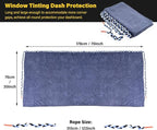Gomake Window Tint Dash Cover Towel Absorbent Car Dashboard Protection Microfiber Towel Strand Soak Rope Car Windshield Back Window Tinting Tools with Bulldozer Squeegee Scrubber Paddle Squeegee