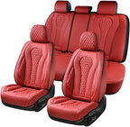 Coverado Seat Covers, Car Seat Covers Full Set, Red Car Seat Cover, Car Seat Covers Front Seats Back Seat Covers, Waterproof 