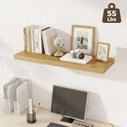 Fun Memories Deep Floating Shelves, 36" W x 12" D Wood Floating Shelves for Wall, 2 Pack Extra Deeper & Thicker Wall Mounted 