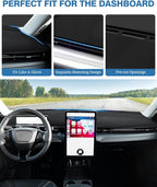 FIILINES Dash Cover for Ford Mustang Mach E 2021-2025, Dashboard Cover Mach E Accessories Nonslip Mesh Protector No Glare