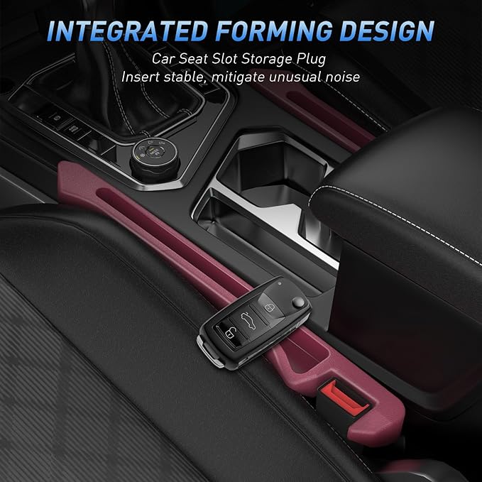 Car Seat Gap Filler 2Pack, Inserts Between Seats Console with Organizer Storage Upgraded Phone Holder Side Seat Gap Fillers Cars Front Seats Fill Plug Car Essentials for Vehicle SUV Truck (Wine Red) | Organizer Storage, Cars Front Seats, Fill Plug, Car...