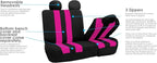FH Group Car Seat Cover Full Set Striking Striped Car Seat Covers with Front Seat Covers and Rear Split Bench, Universal Fit 