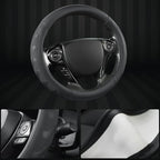 GIANT PANDA Microfiber Leather Steering Wheel Cover for Honda Accord,Civic,CR-V,HR-V,Pilot(Black-Standard Size)