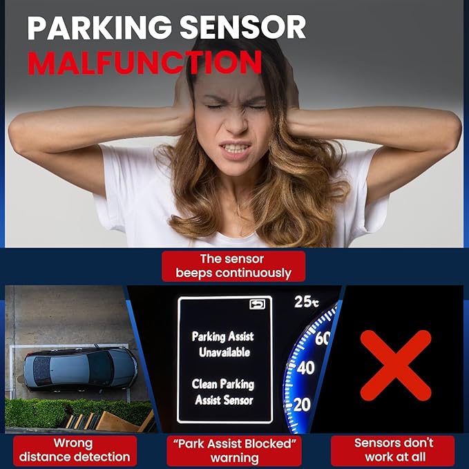MOCA 4Pcs Parking Assist Sensors Compatible with 2015-2017 for Ford Transit/Transit-150/ Transit-250/ Transit-350/ Transit-350 HD, 2013-2016 for Ford Escape
