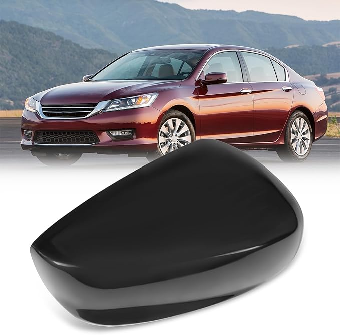 Passenger Right side Mirror Caps Compatible with Accord 2008 2009 2010 2011 2012 Black Exterior Side Mirror Cover Rearview Mirror Caps Mirror Housing