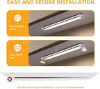 12V Light Strip, 12 Volt Light Bar, Enclosed Trailer Lights, COB Light for RV Interior, String Lights for Trailer, Truck, Van, RV(4Pack, 4000K, Silver)