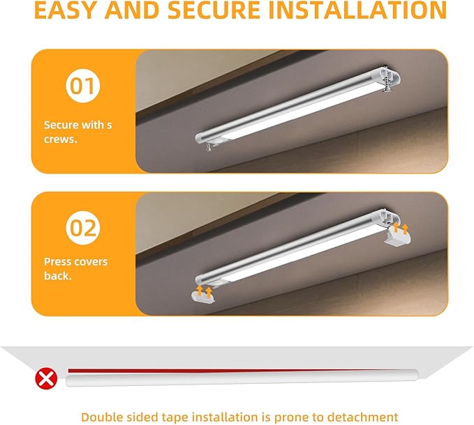 12V Light Strip, 12 Volt Light Bar, Enclosed Trailer Lights, COB Light for RV Interior, String Lights for Trailer, Truck, Van, RV(4Pack, 4000K, Silver)