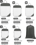 Compression Packing Cubes, Gonex Extensible Storage Mesh Bags Organizers