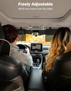 JOYTUTUS Sun Visor Extender for Cars, Sun Visor Extension Blocks UV, Visors Extender Attachment for Car Visor, Anti-Glare,Built-in Mirror
