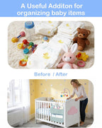 Hanging Diaper Organizer for Bassinet/Crib/Playpen/Playard – Hold 80+ Diapers - Changing Table Diaper Holder Attachment Acces