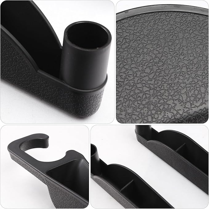 Supin Car Seat Gap Filler Set of 2, Multifunctional Seat Side Gap Filler with Organizer & Hook Function& 2 Storage for Stabilizing Phone,Keys Wallet, Fill The Gap Between Seat & Console (Black)